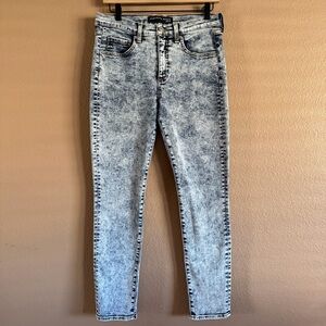 Veronica Beard Brooke Skinny Mid Rise Blue Acid Wash Jeans Size 30